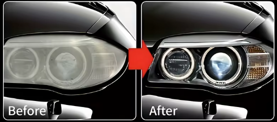 Scheinwerfer Restaurierung Vorher Nachher
